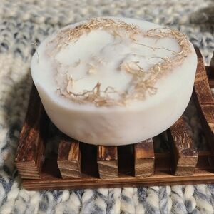Unscented Goat Milk Soap Handpoured Over Home Grown Unbleached Luffah